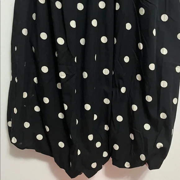585. TULIP CREATIONS strapless polka dot balloon midi dress Sz L NWT - Picture 7 of 10